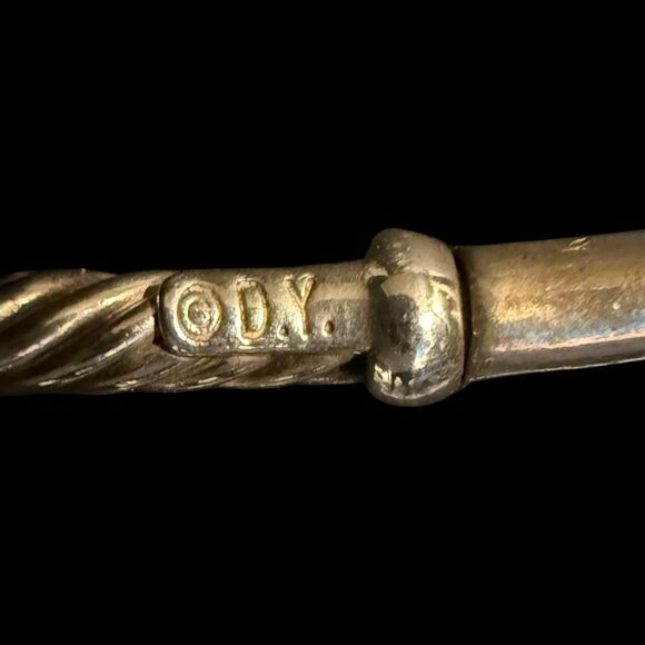 DAVID YURMAN Jewelry14k Gold Sterling Silver Hampton Cable Pearl Station 15” Cho - Picture 7 of 9